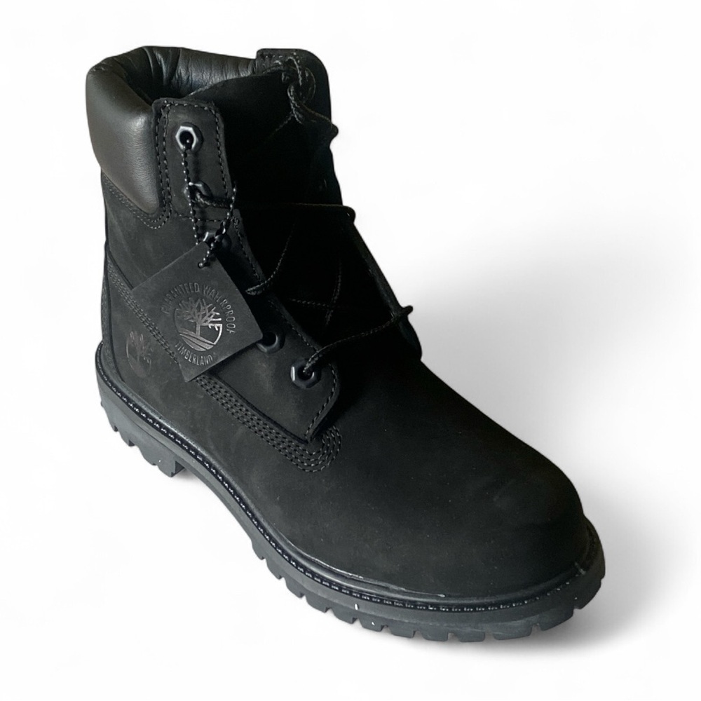 Timberland Premium 6” Waterproof Boot Black Lace Up Women’s Size 7 NWT Y2K